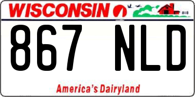 WI license plate 867NLD