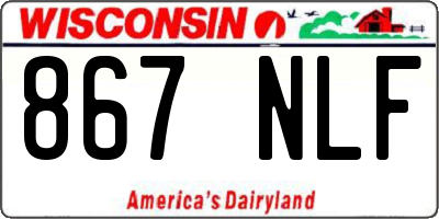 WI license plate 867NLF