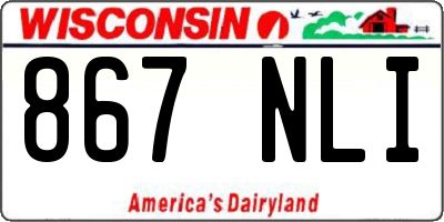 WI license plate 867NLI