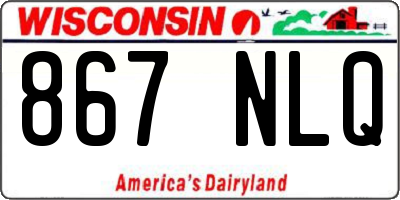 WI license plate 867NLQ