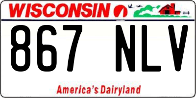 WI license plate 867NLV