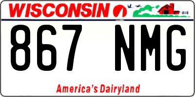 WI license plate 867NMG