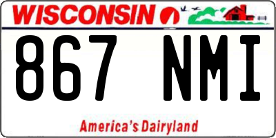 WI license plate 867NMI