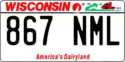 WI license plate 867NML