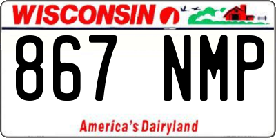WI license plate 867NMP