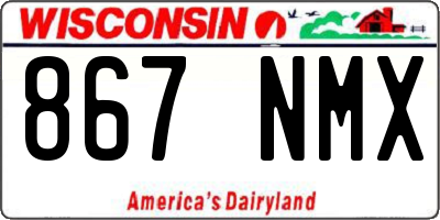 WI license plate 867NMX