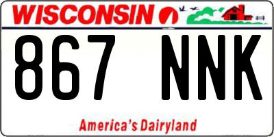 WI license plate 867NNK