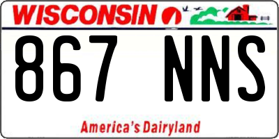 WI license plate 867NNS