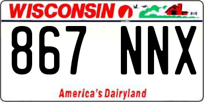 WI license plate 867NNX