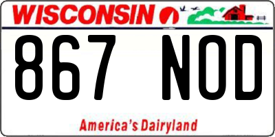 WI license plate 867NOD