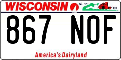 WI license plate 867NOF