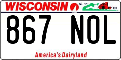 WI license plate 867NOL