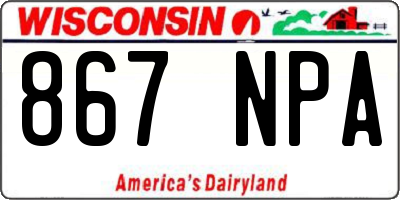 WI license plate 867NPA