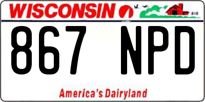 WI license plate 867NPD