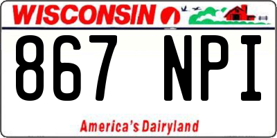 WI license plate 867NPI