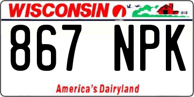 WI license plate 867NPK