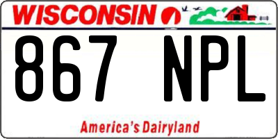 WI license plate 867NPL