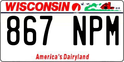 WI license plate 867NPM