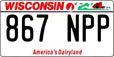 WI license plate 867NPP