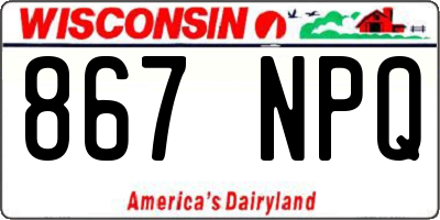 WI license plate 867NPQ