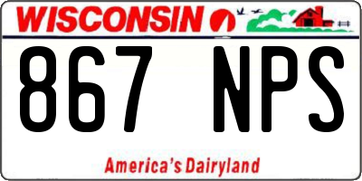 WI license plate 867NPS