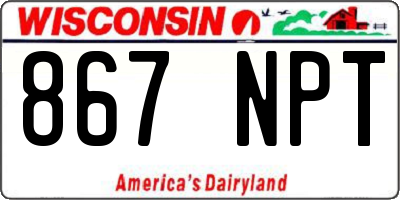 WI license plate 867NPT