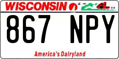 WI license plate 867NPY