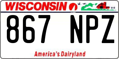 WI license plate 867NPZ