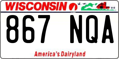 WI license plate 867NQA