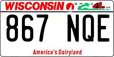 WI license plate 867NQE