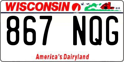 WI license plate 867NQG