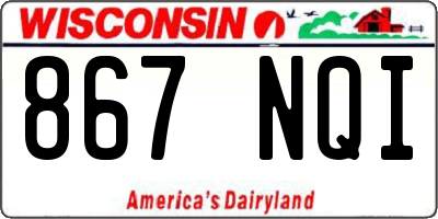 WI license plate 867NQI