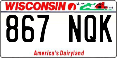WI license plate 867NQK