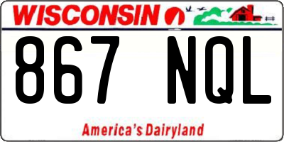 WI license plate 867NQL
