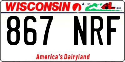 WI license plate 867NRF