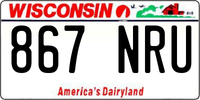 WI license plate 867NRU