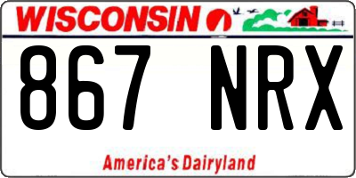 WI license plate 867NRX