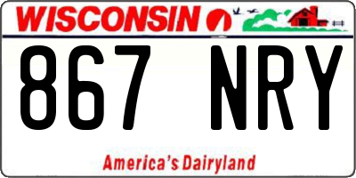 WI license plate 867NRY