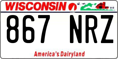 WI license plate 867NRZ