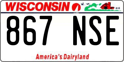 WI license plate 867NSE