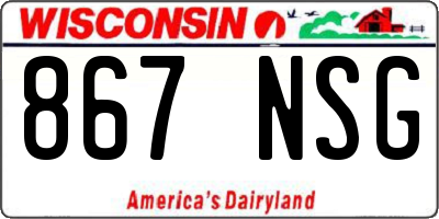 WI license plate 867NSG