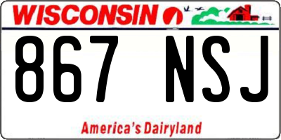 WI license plate 867NSJ