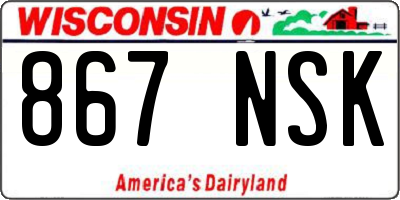 WI license plate 867NSK