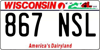 WI license plate 867NSL