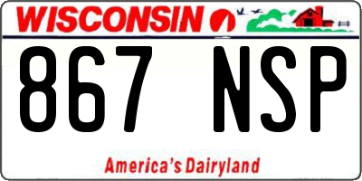WI license plate 867NSP