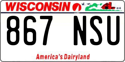 WI license plate 867NSU