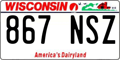 WI license plate 867NSZ