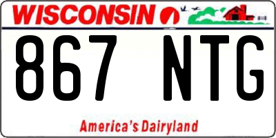 WI license plate 867NTG