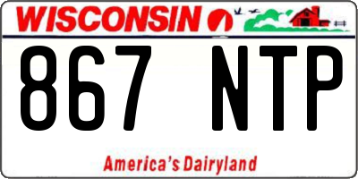 WI license plate 867NTP