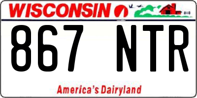 WI license plate 867NTR